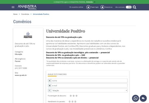 
                            11. Universidade Positivo | Convênios ANAJUSTRA