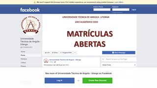 
                            8. Universidade Técnica de Angola - Utanga - Posts | Facebook