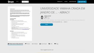 
                            6. UNIVERSIDADE YAMAHA CRIADA EM JANEIRO DE ... - ABRACY