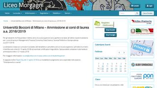 
                            12. Università Bocconi di Milano - Ammissione ai corsi di laurea a.a. 2018 ...
