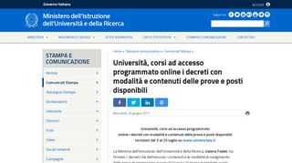 
                            5. Università, corsi ad accesso programmato online i decreti con ... - Miur