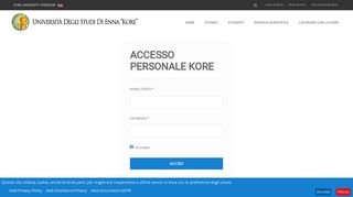 
                            3. Università degli Studi di Enna Kore - Accesso personale Kore