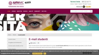 
                            7. Università di Macerata: E-mail studenti - UniMc