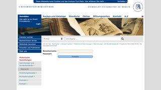 
                            5. Universitaetsbibliothek der HU Berlin - Haeberle-Hirschfeld-Archiv für ...