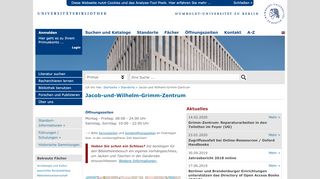 
                            8. Universitaetsbibliothek der HU Berlin - Jacob-und-Wilhelm-Grimm ...