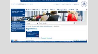 
                            1. Universitaetsbibliothek der HU Berlin - Login Primus