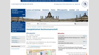 
                            9. Universitaetsbibliothek der HU Berlin - Zweigbibliothek ...