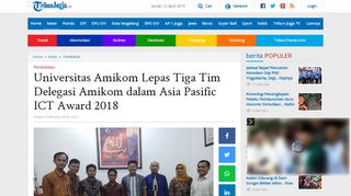 
                            8. Universitas Amikom Lepas Tiga Tim Delegasi Amikom dalam Asia ...