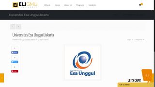 
                            3. Universitas Esa Unggul Jakarta | ELIgmu