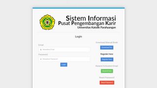 
                            7. Universitas Katolik Parahyangan: Login | Sistem Informasi Pusat ...