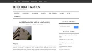 
                            11. Universitas Katolik Soegijapranata (Unika) - Hotel Dekat Kampus