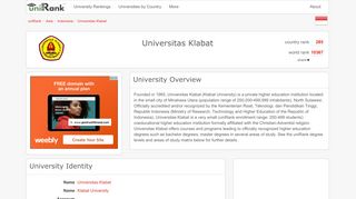 
                            9. Universitas Klabat | Ranking & Review - uniRank