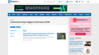 
                            12. Universitas Satya Negara Indonesia (USNI) - Tribunnews.com