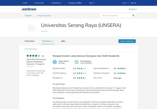 
                            13. Universitas Serang Raya (UNSERA) - Menjadi Asisten Laboratorium ...