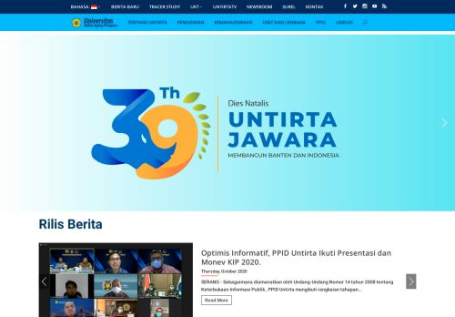 
                            5. Universitas Sultan Ageng Tirtayasa – Web Untirta