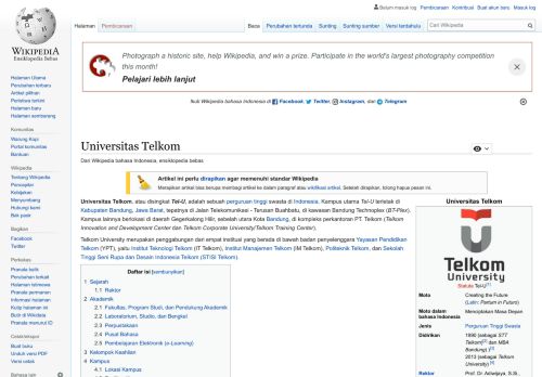 
                            12. Universitas Telkom - Wikipedia bahasa Indonesia, ensiklopedia bebas