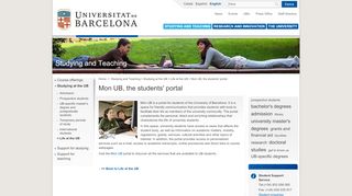 
                            12. Universitat de Barcelona - Mon UB, the students' portal