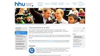 
                            2. Universität Düsseldorf: Bewerbung Studienanfänger