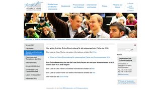 
                            1. Universität Düsseldorf: Direkt zur Online-Bewerbung und Einschreibung