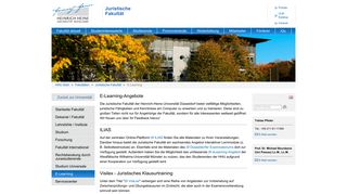 
                            11. Universität Düsseldorf: E-Learning - Juristische Fakultät der Heinrich ...