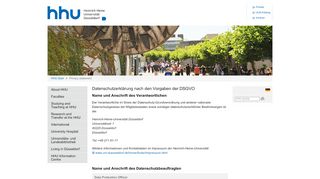 
                            9. Universität Düsseldorf: Privacy statement