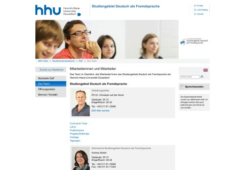 
                            12. Universität Düsseldorf: Team DaF - Deutsch als Fremdsprache