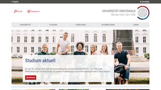 
                            2. Universität Greifswald: Startseite