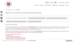 
                            4. Universität Hildesheim | Allgemeine Informationen zu Bewerbung ...