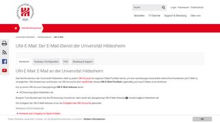 
                            4. Universität Hildesheim | Das Rechenzentrum | UNI-E-Mail: Der E-Mail ...