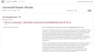 
                            2. Universität Kassel: Moodle : Suchergebnisse