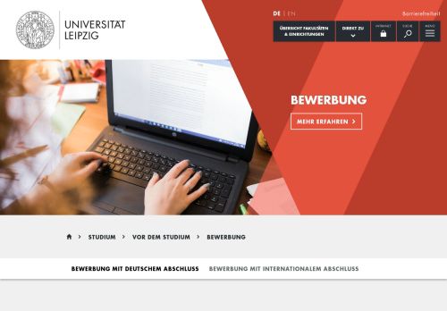 
                            4. Universität Leipzig: Bewerbung und Immatrikulation