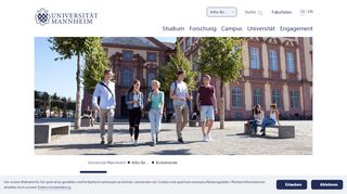 
                            11. Universität Mannheim: Erstsemester