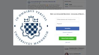 
                            13. Universität Mannheim - University of Mannheim - Facebook