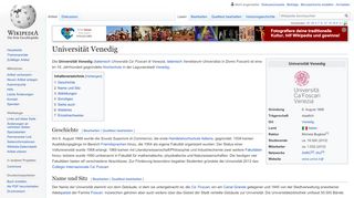 
                            3. Universität Venedig – Wikipedia