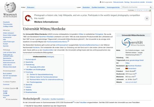 
                            3. Universität Witten/Herdecke – Wikipedia