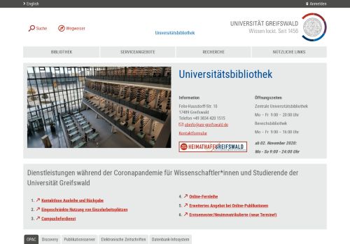 
                            9. Universitätsbibliothek - Bibliothek - Universität Greifswald