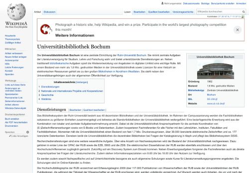 
                            7. Universitätsbibliothek Bochum – Wikipedia