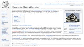 
                            3. Universitätsbibliothek Klagenfurt – Wikipedia