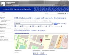 
                            8. Universitätsbibliothek Koblenz [ISIL DE-Kob7] Diese Seite - Suche ...