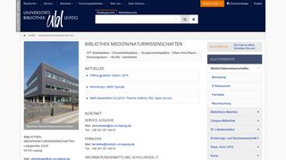 
                            6. Universitätsbibliothek Leipzig: Medizin/Naturwissenschaften