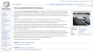 
                            6. Universitätsbibliothek Paderborn – Wikipedia