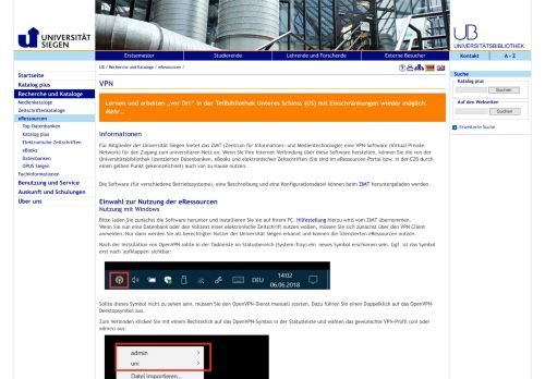 
                            3. Universitätsbibliothek Siegen: VPN