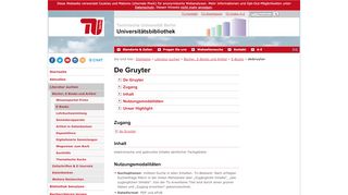 
                            10. Universitätsbibliothek TU Berlin: deGruyter