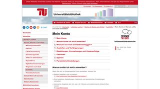
                            4. Universitätsbibliothek TU Berlin: Mein Konto / Warum sollte ich mich ...