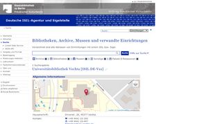 
                            13. Universitätsbibliothek Vechta [ISIL DE-Va1] - Suche | Staatsbibliothek ...