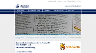 
                            10. Universitätsbibliothek - Vier Schritte zur Anmeldung über Shibboleth ...