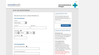 
                            2. Universitätsklinikum Erlangen | Registrierung