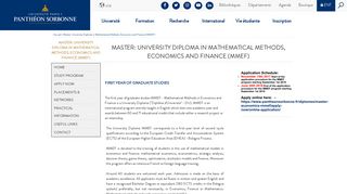 
                            3. Université Paris 1 Panthéon-Sorbonne: Master: University Diploma in ...