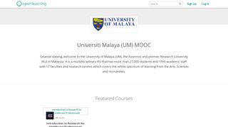 
                            12. Universiti Malaya (UM) MOOC - OpenLearning