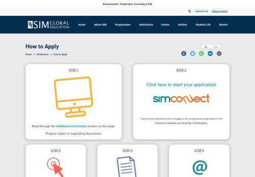 
                            3. University Admissions - How to Apply | SIM Global Education